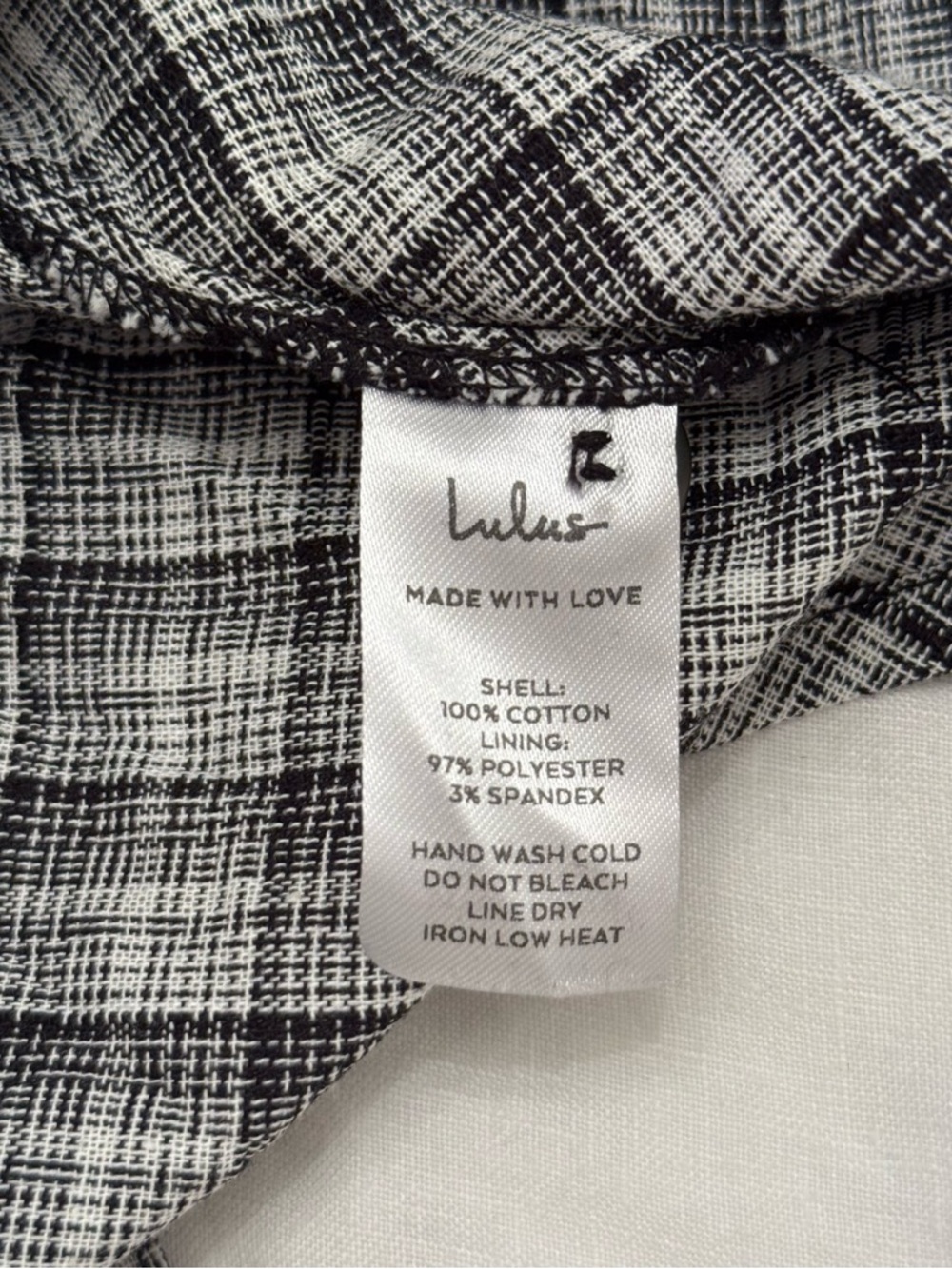 Lulus Right in Line Black and White Plaid Tie-Back Dress With Pockets - Picture 7 of 7